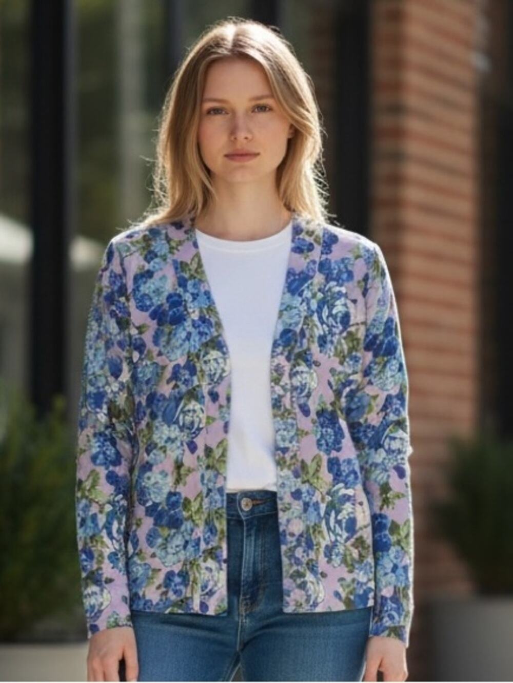 ISAAC MIZRAHI LIVE Women’s Small Purple / Blue Cardigan Style Top